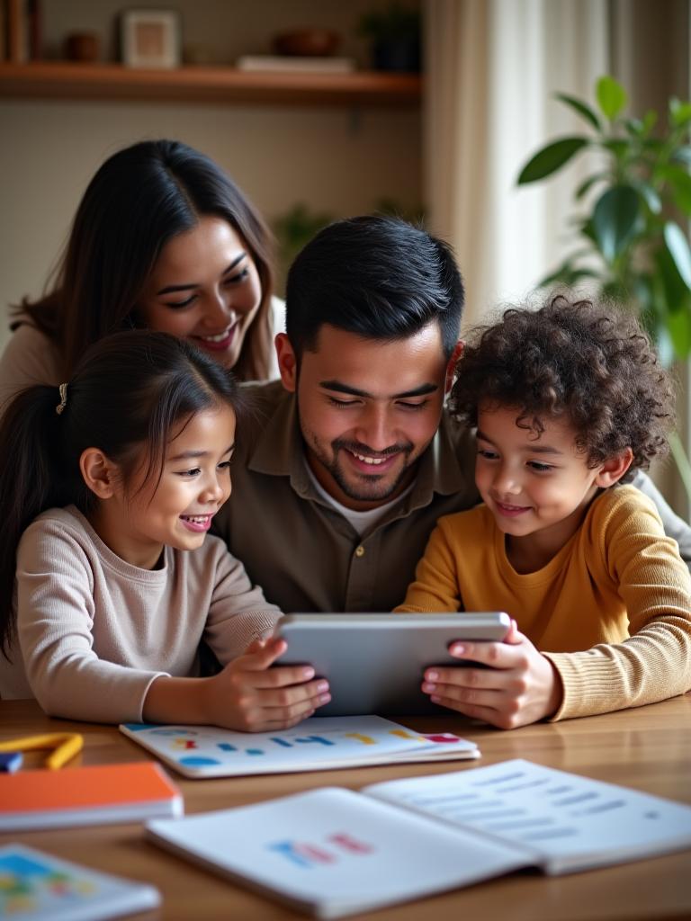 Familias de hablantes de herencia hispana aprendiendo